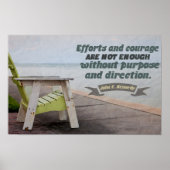 John F. Kennedy Inspirerend citaat "Doel" Poster (Voorkant)