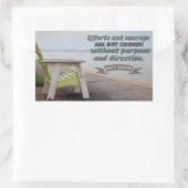 John F. Kennedy Inspirerend citaat "Doel" Rechthoekige Sticker (Tas)