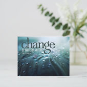 John F. Kennedy Inspirerend citaat "Veranderen" Briefkaart (Staand voorkant)