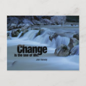 John F. Kennedy Inspirerend citaat "Veranderen" Briefkaart (Voorkant)