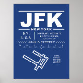 John F. Kennedy International Airport JFK Poster (Voorkant)