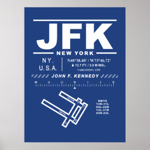 John F. Kennedy International Airport JFK Poster