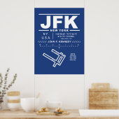 John F. Kennedy International Airport JFK Poster (Keuken)