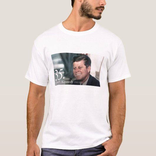 John F Kennedy/JFK 35 T-shirt (Voorkant)