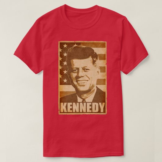 John F Kennedy JFK Amerikaanse kunst T-shirt (Design voorkant)