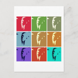John F Kennedy/JFK Pop Art Briefkaart
