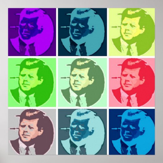 John F Kennedy/JFK Pop Art Poster (Voorkant)