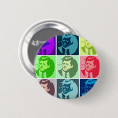 John F. Kennedy/JFK Ronde Button 5,7 Cm (Voorkant /achterkant)