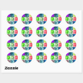 John F. Kennedy/JFK Ronde Sticker (Vel)