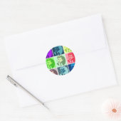 John F. Kennedy/JFK Ronde Sticker (Envelop)