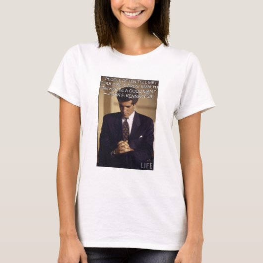 John F Kennedy Jr Good Man T-shirt (Voorkant)