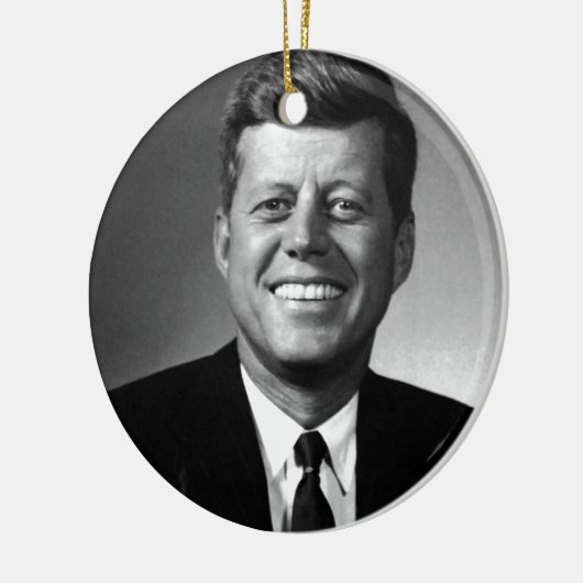 John F. Kennedy Keramisch Ornament (Links)