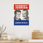 John F. Kennedy & Lyndon B Johnson Campaign 1960 Poster (Keuken)