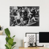 John F. Kennedy motorcade Dallas Texas Nov 22 1963 Poster (Thuiskantoor)