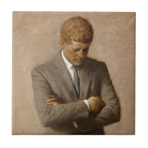 John F. Kennedy Official White House Portrait Tegeltje