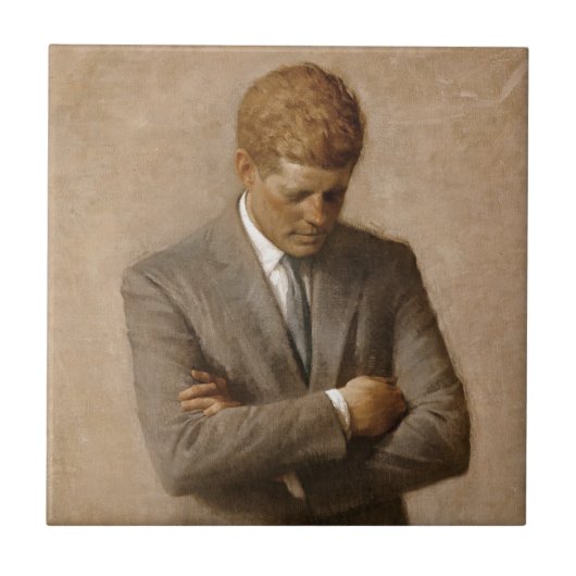John F. Kennedy Official White House Portrait Tegeltje (Voorkant)