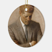 John F Kennedy Officieel portret Keramisch Ornament (Links)