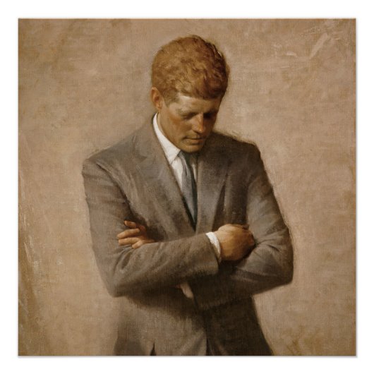 John F Kennedy Officieel portret Perfect Poster (Voorkant)