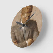 John F Kennedy Officieel portret Ronde Klok (Hoek)