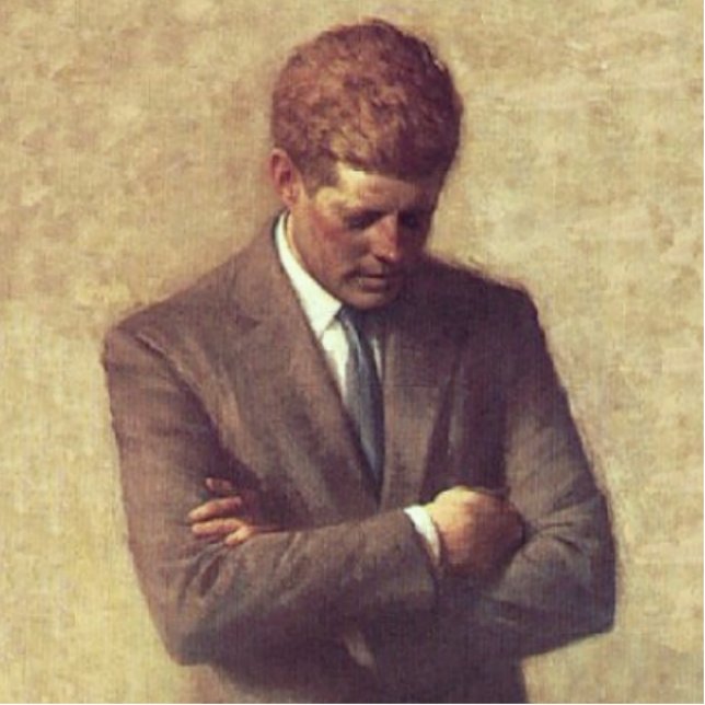 John F Kennedy Officieel portret Staand Fotobeeldje (Voorkant)
