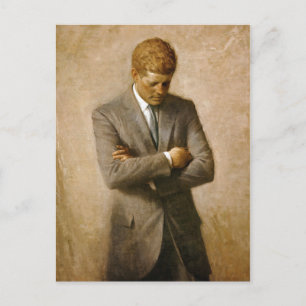 John F Kennedy Officieel portret van Aaron Shikler Briefkaart