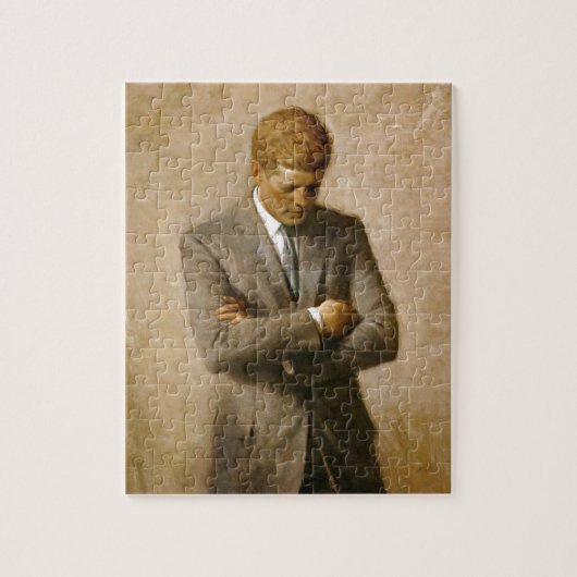 John F Kennedy Officieel portret van Aaron Shikler Legpuzzel (Verticaal)