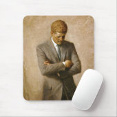 John F Kennedy Officieel portret van Aaron Shikler Muismat (Met muis)