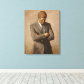 John F. Kennedy Officiële portret Canvas Afdruk (Insitu (Houten vloer))
