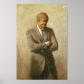 John F. Kennedy Painting Poster (Voorkant)