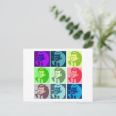 John F Kennedy Pop Art Briefkaart (Staand voorkant)