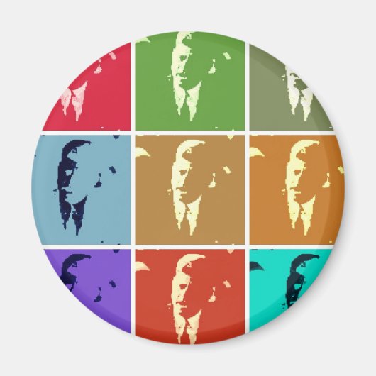 John F Kennedy Pop Art Magneet (Voorkant)