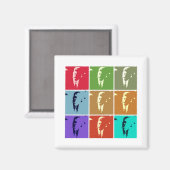 John F Kennedy Pop Art Magneet (Voorkant / Achterkant)
