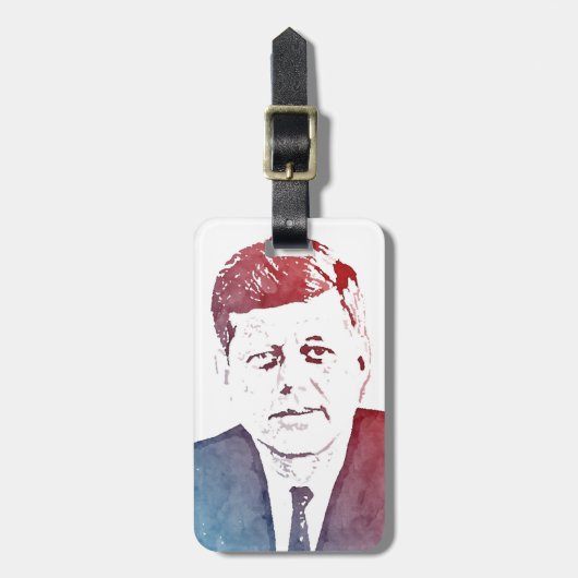 John F. Kennedy Pop Art Portret Bagagelabel (Voorkant verticaal)