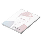 John F. Kennedy Pop Art Portret Notitieblok (Linkerzijde)