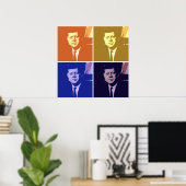 John F Kennedy Pop Art Poster (Thuiskantoor)