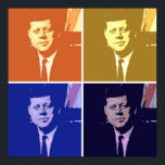 John F Kennedy Pop Art Poster<br><div class="desc">JFK pop art multomap</div>