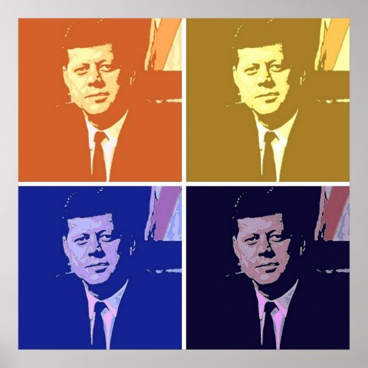 John F Kennedy Pop Art Poster (Voorkant)