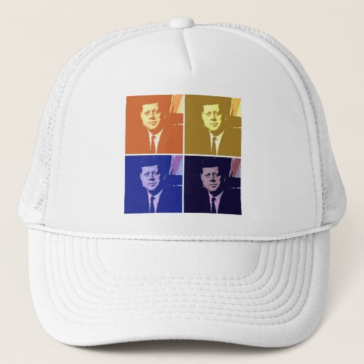 John F Kennedy Pop Art Trucker Pet (Voorkant)