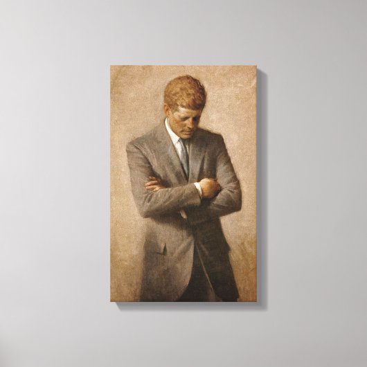 John F. Kennedy Portrait Canvas Afdruk (Voorkant)