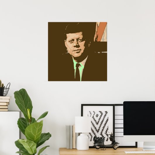 John F Kennedy Poster (Thuiskantoor)