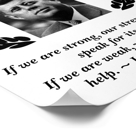 John F. Kennedy Poster (Hoek)