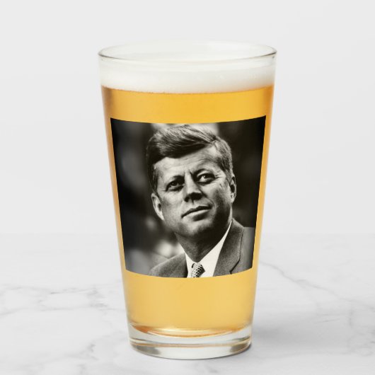 John F Kennedy President Glas (Voorkant gevuld)