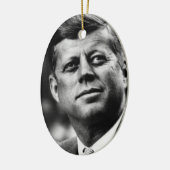 John F Kennedy President Keramisch Ornament (Links)