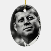 John F Kennedy President Keramisch Ornament (Voorkant)