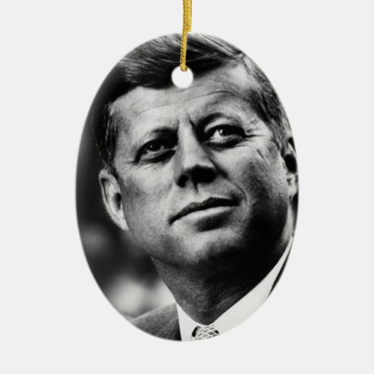 John F Kennedy President Keramisch Ornament (Voorkant)