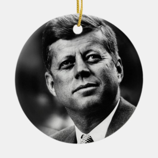 John F Kennedy President Keramisch Ornament (Voorkant)
