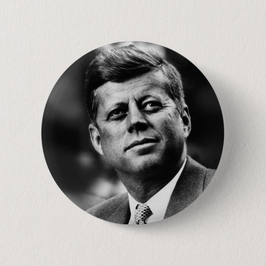 John F Kennedy President Ronde Button 5,7 Cm (Voorkant)
