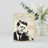 John F. Kennedy Quote Briefkaart (Staand voorkant)