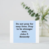 john f kennedy quote briefkaart (Staand voorkant)