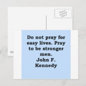 john f kennedy quote briefkaart (Voorkant / Achterkant)